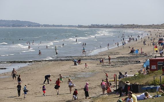 Portmarnock Beach during the July 2018 heatwave. Image: RollingNews.ie.